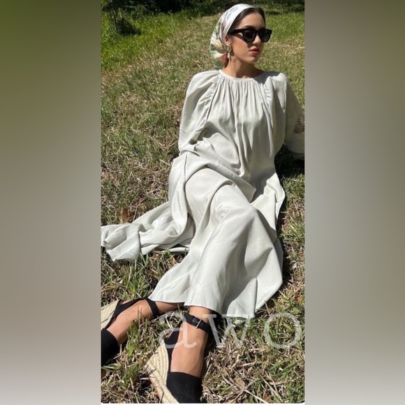 NWT H&M Conscious Choice Collection Women’s Voluminous Lace Loose Fit Maxi Dress - Picture 6 of 7